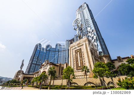 Beautiful view of Studio City is a hotel casino resort on the Cotai Strip in Macau, China, a Hollywood studio-themed leisure resort. 138082869