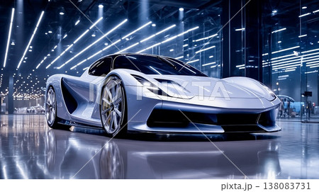 近未来デザインの高級スポーツカー 138083731