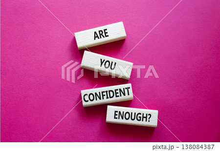Confidence symbol. Concept words Are you confident enough wooden blocks. Beautiful bright red background. Business and Are you confident enough concept. Copy space. Confidence symbol. Concept words Are you confident enough wooden blocks. Beautiful bright red background. Business and Are you confident enough concept. Copy space. 138084387
