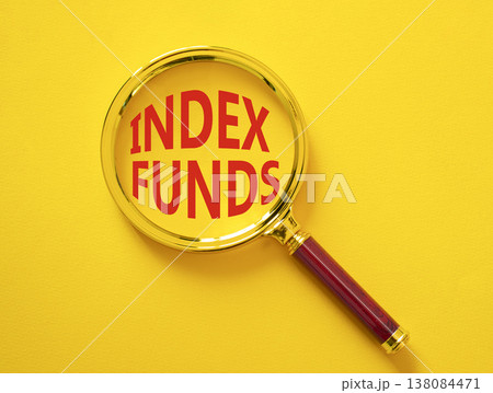 Index Funds symbol. Magnifying Glass with words Index Funds. Beautiful yellow background. Business and Index Funds concept. Copy space. Index Funds symbol. Magnifying Glass with words Index Funds. Beautiful yellow background. Business and Index Funds concept. Copy space. 138084471