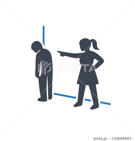 Punishment and Emotional Shaming Icon Punishment and Emotional Shaming Icon 138084665