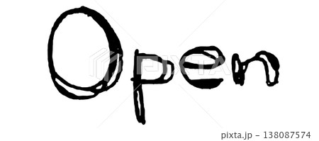 文字素材 Open 文字素材 Open 138087574
