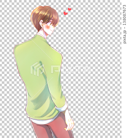 男人，背影，微笑，愛 138087673