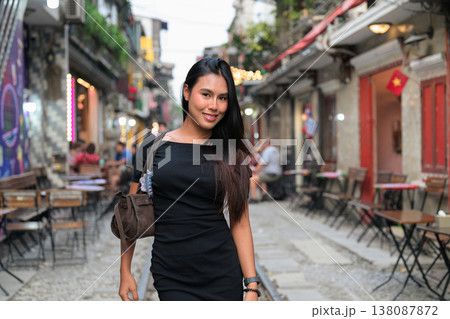 Thai Woman at Hanoi Train Street Vietnam Thai Woman at Hanoi Train Street Vietnam 138087872