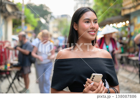 Thai Woman at Hanoi Train Street Vietnam Thai Woman at Hanoi Train Street Vietnam 138087886