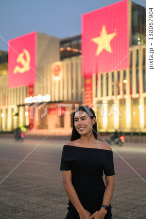 Thai Woman at National Assembly Building Hanoi Vietnam 138087904