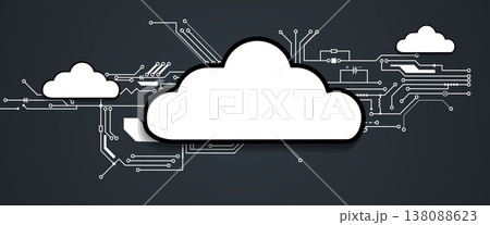 Cloud smart concept technology innovation background and network security 138088623