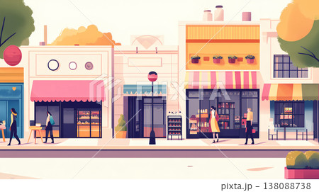 レトロなカフェのテラス 138088738