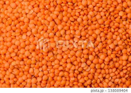 Raw red lentils as a source of protein for a healthy vegan meal. Red lentils Raw red lentils as a source of protein for a healthy vegan meal. Red lentils 138089404