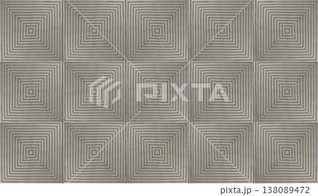 Repeating Grid Pattern of Concentric Squares on Grey Concrete Wall Panel Repeating Grid Pattern of Concentric Squares on Grey Concrete Wall Panel 138089472