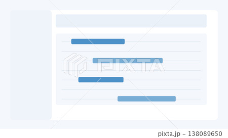 Project management admin background with gantt style rails, resource blocks and operational planning interface for team control systems 138089650