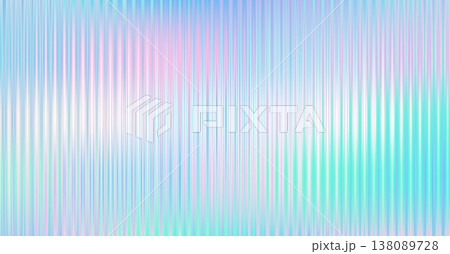 Acrylic ribbed glass with a hologram effect texture background . Fluted plastic panel with blurry light reflection. 138089728