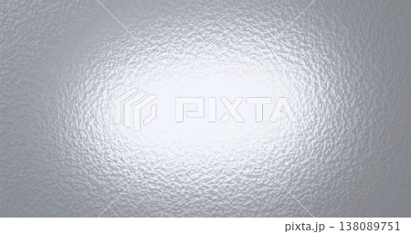 Silver ice pattern on frosted glass surface background. Glossy gradient rough material effect. 138089751
