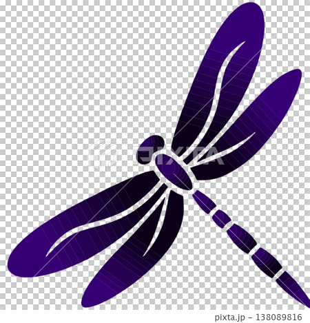 Purple Dragonfly Vector Icon Isolated on White 138089816