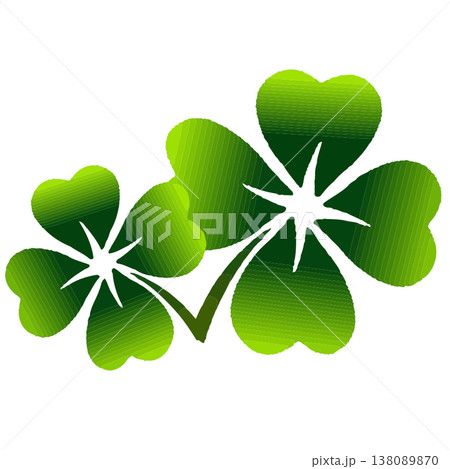 Four-leaf clover vector illustration for luck and fortune Four-leaf clover vector illustration for luck and fortune 138089870