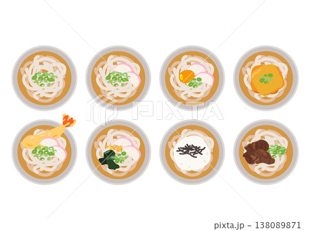 上から見たうどんセット 138089871