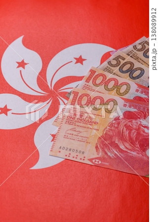 Hong Kong paper money, cash currency for exchange and financial transactions. Hong Kong money Hong Kong paper money, cash currency for exchange and financial transactions. Hong Kong money 138089912