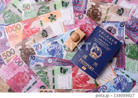 A Hong Kong passport, a document for travel, leisure, and work. A Hong Kong passport A Hong Kong passport, a document for travel, leisure, and work. A Hong Kong passport 138089927