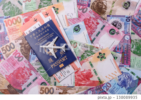 A Hong Kong passport, a document for travel, leisure, and work. A Hong Kong passport 138089935