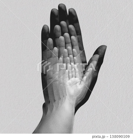 Hands composing growth evolution and diverse generations Hands composing growth evolution and diverse generations 138090109