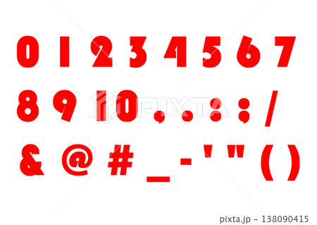 文字 4 アルファベット 数字 赤 文字 4 アルファベット 数字 赤 138090415