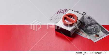 A metal cigarette box with a no smoking sign depicts a harmful habit. A cigarette box 138090506