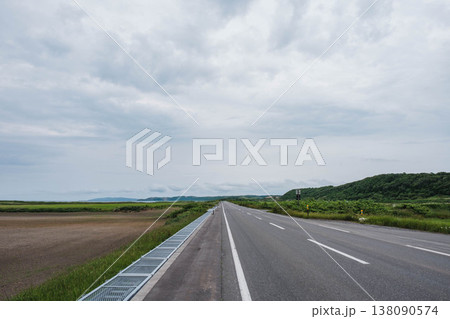 [北海道]オロロンラインの大自然の風景 138090574