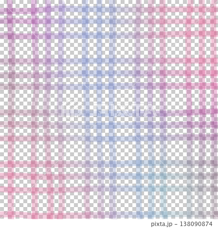 Pink Purple Gradient Plaid Gingham Madras Check Hand Drawn Background Pattern Overlay 138090874