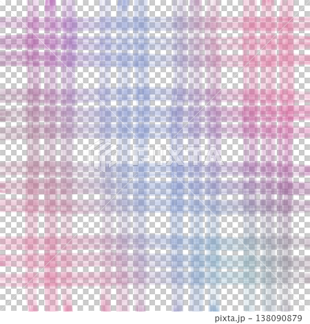 Pink Purple Gradient Plaid Gingham Madras Check Hand Drawn Background Pattern Overlay 138090879