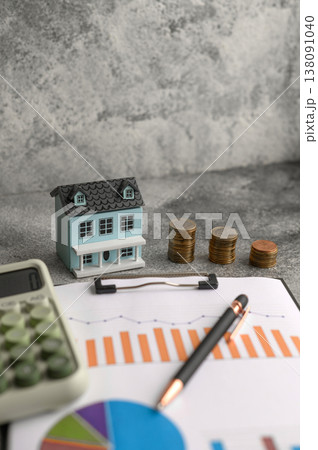 Conceptual background for real estate, buying, selling a home or commercial space. Real estate Conceptual background for real estate, buying, selling a home or commercial space. Real estate 138091040