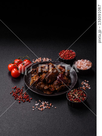 Chicken, duck, or goose liver with plums, onions, and spices. Chicken liver Chicken, duck, or goose liver with plums, onions, and spices. Chicken liver 138091067