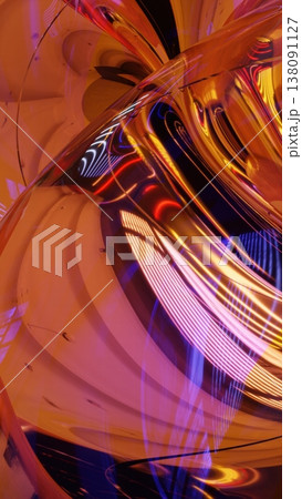 Abstract Glass Waves in Blue and Green. 3D Render Abstract Glass Waves in Blue and Green. 3D Render 138091127