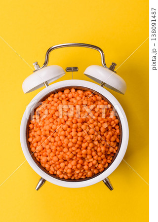 Raw red lentils as a source of protein for a healthy vegan meal. Red lentils Raw red lentils as a source of protein for a healthy vegan meal. Red lentils 138091487