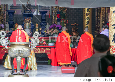 old Taoist chinese buddhist temple 138091914