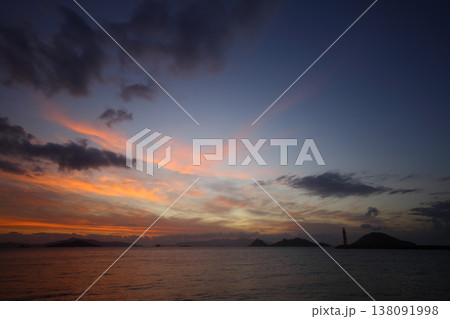 Seaside town of Turgutreis and spectacular sunsets. Seaside town of Turgutreis and spectacular sunsets. 138091998