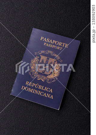 Dominican republic passport, visa for international travel and vacation. Dominican passport Dominican republic passport, visa for international travel and vacation. Dominican passport 138092903