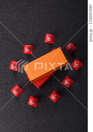 Arrest of a container of goods or restriction of supplies due to sanctions. Container confiscation Arrest of a container of goods or restriction of supplies due to sanctions. Container confiscation 138092990