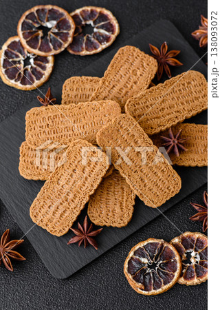 Caramel biscuit cookies, or shortbread, are a healthy breakfast food. Biscuit cookies Caramel biscuit cookies, or shortbread, are a healthy breakfast food. Biscuit cookies 138093072
