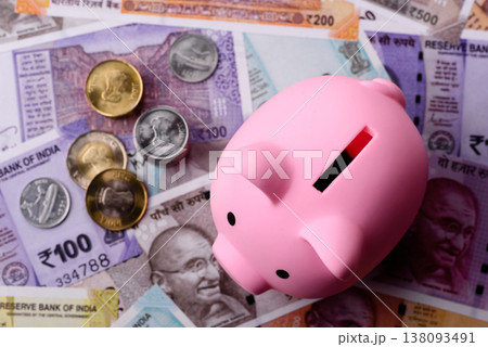 A piggy bank as a concept for storing, accumulating, and saving financial resources. A piggy bank A piggy bank as a concept for storing, accumulating, and saving financial resources. A piggy bank 138093491