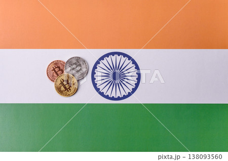 A conceptual financial background, Bitcoin against the Rupee. Bitcoin on the Indian currency A conceptual financial background, Bitcoin against the Rupee. Bitcoin on the Indian currency 138093560