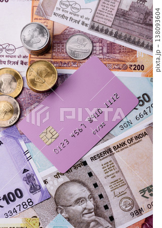 A credit card for contactless cashless payments via a terminal or online. A credit card 138093604