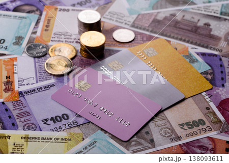 A credit card for contactless cashless payments via a terminal or online. A credit card 138093611