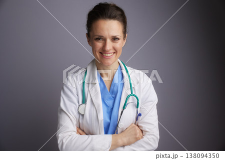 Confident Female Doctor with Crossed Arms 138094350