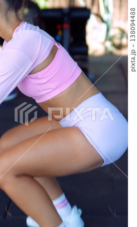 Sports figure emphasizing clothing and stance in lifestyle scene 138094488