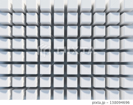 並んだ白い立方体 並んだ白い立方体 138094696
