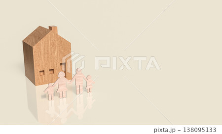 Family Home Protection And Real Estate Security Concept 3d render. Family Home Protection And Real Estate Security Concept 3d render. 138095133