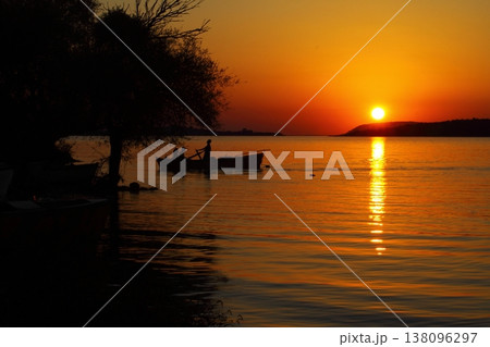 sunset at the lake sunset at the lake 138096297