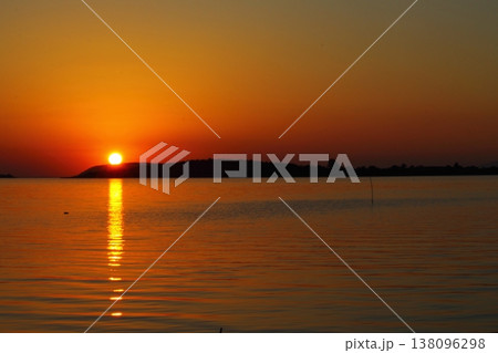 sunset at the lake 138096298
