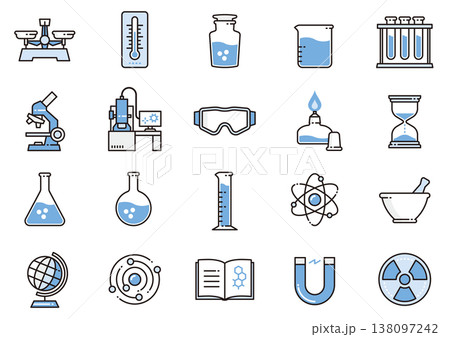 サイエンスアイコン07　Science icons 138097242