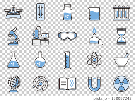 サイエンスアイコン07　Science icons 138097242